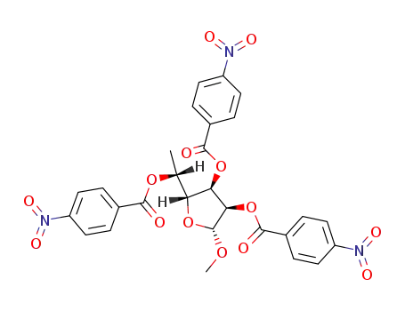 methyl 6-deoxy-2,3,5-tri-O-(p-nitrobenzoyl)-beta-D-allofuranoside