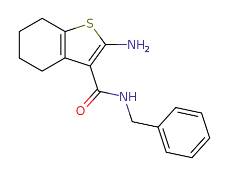 Molecular Structure of 312513-45-4 (2-AMINO-4,5,6,7-TETRAHYDRO-BENZO[B]THIOPHENE-3-CARBOXYLIC ACID BENZYLAMIDE)