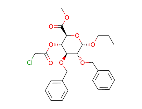 methyl (prop-1-enyl 2,3-di-O-benzyl-4-O-chloroacetyl-α-D-glucopyranosid)uronate