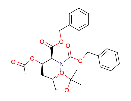 benzyl (2SR,3RS,5S)-3-O-acetyl-2-benzyloxycarbonylamino-5,6-O-isopropylidene trihydroxyhexanoate