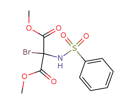 Molecular Structure of 143424-77-5 (Propanedioic acid, bromo[(phenylsulfonyl)amino]-, dimethyl ester)