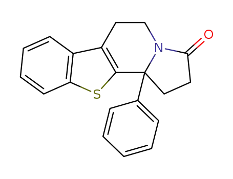 Molecular Structure of 99659-36-6 (11b-phenyl-1,2,3,5,6,11b-hexahydro<1>benzothieno<3,2-g>indolizin-3-one)