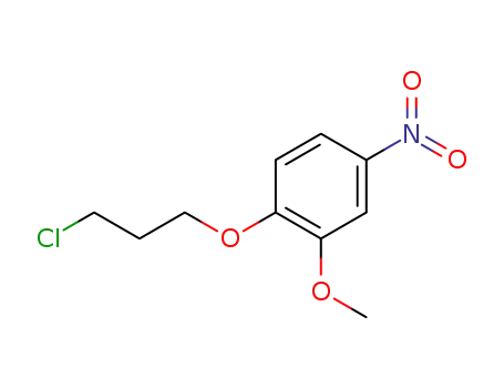 Molecular Structure of 82040-90-2 (Benzene, 1-(3-chloropropoxy)-2-methoxy-4-nitro-)