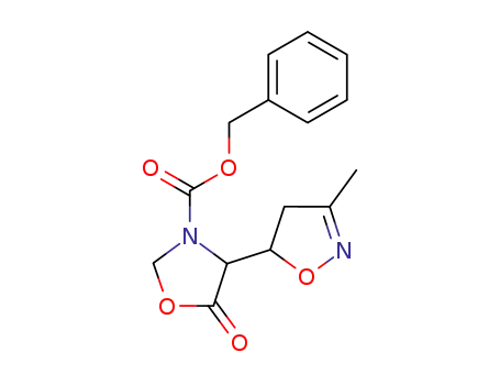 Molecular Structure of 115482-06-9 (α-<(methoxycarbonyl)amino>-3-methyl-4,5-dihydroisoxazole-5-acetic acid methylidene ester)