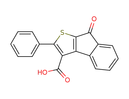 Molecular Structure of 87694-29-9 (8H-Indeno[2,1-b]thiophene-3-carboxylic acid, 8-oxo-2-phenyl-)