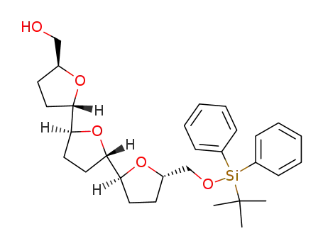 (2S,5S,2'S,5'S,2''S,5''S)-5-<5'-<5''-<(tert-Butyldiphenylsiloxy)methyl>tetrahydrofuran-2''-yl>tetrahydrofuran-2'-yl>tetrahydrofuran-2-methanol