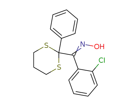 Molecular Structure of 78555-77-8 (2-phenyl-1,3-dithian-2-yl o-chlorophenylketoxime)