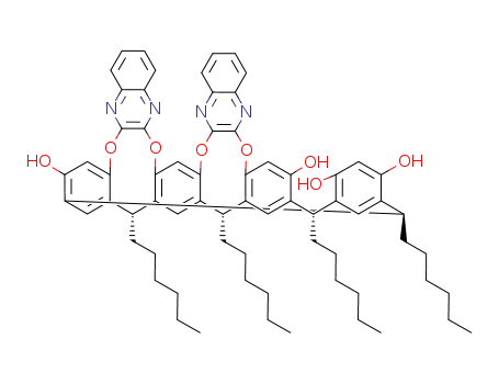 r-11,c-13,c-29,c-36-tetrahexyl-9,15-(methano[1,3]benzenomethano)-11H,13H-benzo[1'',2'':5,6:-5'',4'':5',6']bis[1,4]benzodioxonino[2,3-b:2',3'-b']diquinoxaline-8,16,33,35-tetrol