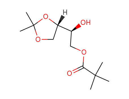 Molecular Structure of 119927-19-4 ((2S)-2-[(1S)-3,3-dimethyl(2,4-dioxolanyl)]-2-hydroxyethyl 2,2-dimethylpropanoate)