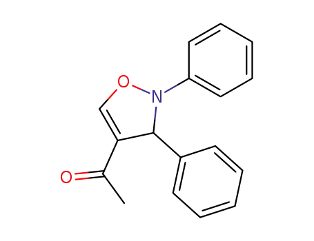 Molecular Structure of 117644-87-8 (1-(2,3-Diphenyl-2,3-dihydro-4-isoxazolyl)ethanone)
