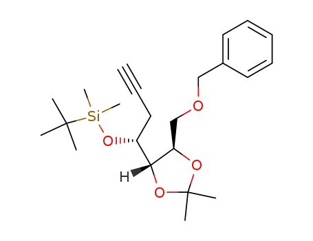 (2R,3S,4R)-1-benzyloxy-4-tert-butyldimethylsilyloxy-2,3-O-isopropylidenehept-6-yne-2,3-diol