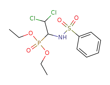 Molecular Structure of 97531-44-7 (Phosphonic acid, [2,2-dichloro-1-[(phenylsulfonyl)amino]ethyl]-, diethyl
ester)