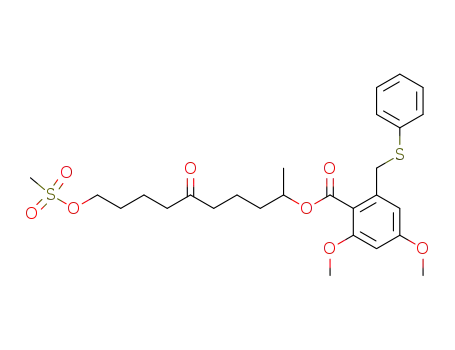 9-methanesulfonyloxy-1-methyl-5-oxo-nonyl-2,4-dimethoxy-6-<(phenylthio) methyl> benzoate