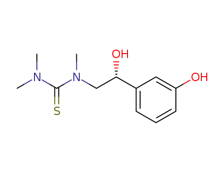 Molecular Structure of 110193-50-5 ((R)-1-(3-hydroxyphenyl)-2-<N-methyl-N-(dimethylthiocarbamoyl)amino>ethanol)