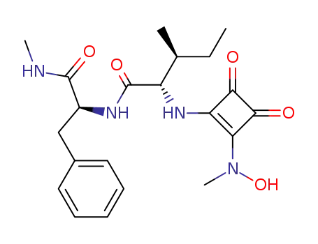 (2S,3S)-2-[2-(Hydroxy-methyl-amino)-3,4-dioxo-cyclobut-1-enylamino]-3-methyl-pentanoic acid ((S)-1-methylcarbamoyl-2-phenyl-ethyl)-amide