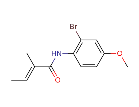 Molecular Structure of 144367-94-2 (2-Butenamide, N-(2-bromo-4-methoxyphenyl)-2-methyl-)