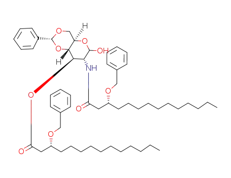 2-amino-4,6-O-benzylidene-2-N,3-O-bis<(R)-3-(benzyloxy)tetradecanoyl>-2-deoxy-D-glucose