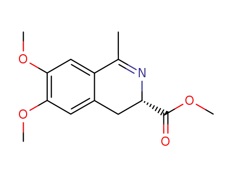 Molecular Structure of 78083-81-5 (methyl-3,4-dihydro-6,7-dimethoxy-1-methylisoquinoline-3-carboxylate)