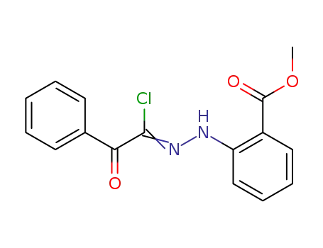 Benzoic acid, 2-[(1-chloro-2-oxo-2-phenylethylidene)hydrazino]-, methyl
ester