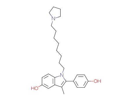 2-(4-Hydroxy-phenyl)-3-methyl-1-(8-pyrrolidin-1-yl-octyl)-1H-indol-5-ol