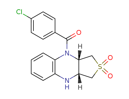 1,3,3A,4,9,9A-HEXAHYDRO-4-(4-CHLOROBENZOYL)THIENO[3,4-B]QUINOXALINE 2,2-DIOXIDECAS
