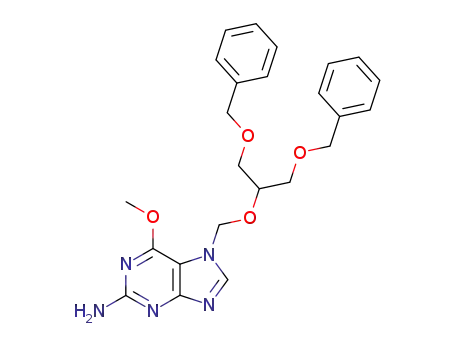 7H-Purin-2-amine,
6-methoxy-7-[[2-(phenylmethoxy)-1-[(phenylmethoxy)methyl]ethoxy]meth
yl]-