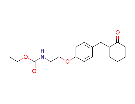 Carbamic acid, [2-[4-[(2-oxocyclohexyl)methyl]phenoxy]ethyl]-, ethyl
ester