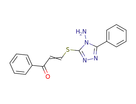 Molecular Structure of 121033-63-4 (4-amino-3-(benzoylvinylthio)-5-phenyl-1,2,4-triazole)