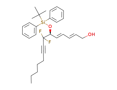 (2E,4E)-(S)-6-(tert-Butyl-diphenyl-silanyloxy)-7,7-difluoro-tetradeca-2,4-dien-8-yn-1-ol