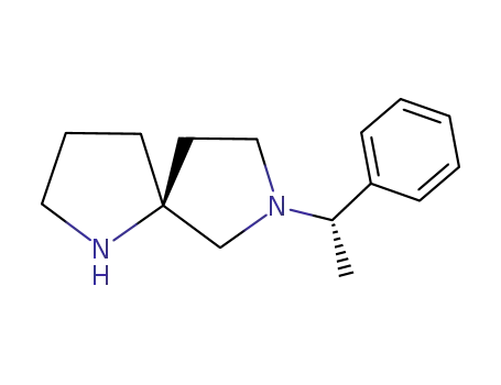 Molecular Structure of 951167-21-8 ((5S)-7-[(1S)-1-phenylethyl]-1,7-diazaspiro[4.4]nonane)