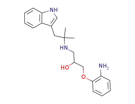 Molecular Structure of 77216-38-7 (1-(2-aminophenoxy)-3-[[2-(3-indolyl)-1,1-dimethylethyl]amino]-2-propanol)