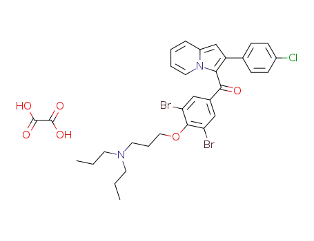 [2-(4-Chloro-phenyl)-indolizin-3-yl]-[3,5-dibromo-4-(3-dipropylamino-propoxy)-phenyl]-methanone; compound with oxalic acid