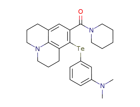 [8-(3-dimethylamino-phenyltellanyl)-2,3,6,7-tetrahydro-1<i>H</i>,5<i>H</i>-pyrido[3,2,1-<i>ij</i>]quinolin-9-yl]-piperidin-1-yl-methanone