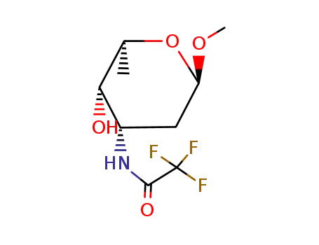 Molecular Structure of 56390-10-4 (methyl 2,3,6-trideoxy-3-(trifluoroacetamido)-α-L-lyxo-hexopyranoside)