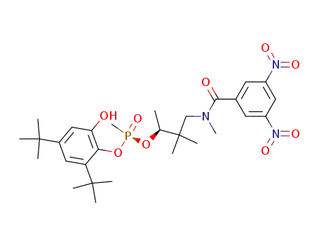 (R)-Methyl-phosphonic acid 2,4-di-tert-butyl-6-hydroxy-phenyl ester (S)-3-[(3,5-dinitro-benzoyl)-methyl-amino]-1,2,2-trimethyl-propyl ester
