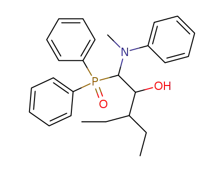 1-(Diphenyl-phosphinoyl)-3-ethyl-1-(methyl-phenyl-amino)-pentan-2-ol