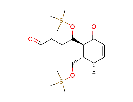 4-((1S,5S,6S)-5-Methyl-2-oxo-6-trimethylsilanyloxymethyl-cyclohex-3-enyl)-4-trimethylsilanyloxy-butyraldehyde