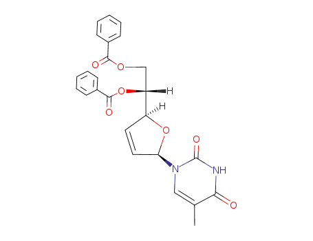 1-(5,6-di-O-benzoyl-2,3-dideoxy-β-D-erythro-hex-2-enofuranosyl)thymine