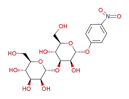 Molecular Structure of 136632-95-6 (4-Nitrophenyl3-O-(a-D-glucopyranosyl)-a-D-glucopyranoside)