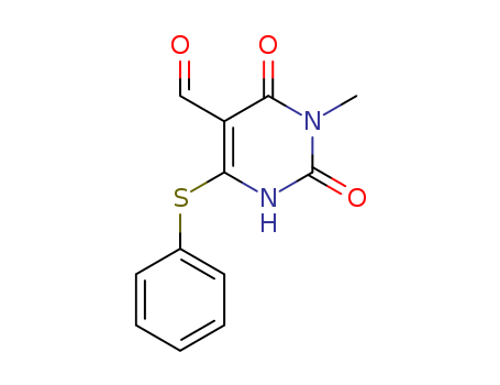 1-methyl-2,6-dioxo-4-phenylsulfanyl-3H-pyrimidine-5-carbaldehyde cas  69139-09-9