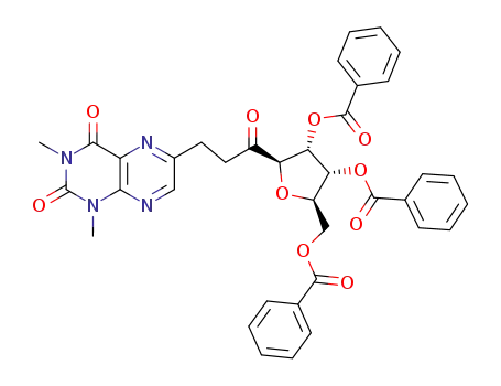 1,3-dimethyl-6-<3-(2,3,5-tri-O-benzoyl-β-D-ribofuranosyl)-3-oxopropyl>lumazine