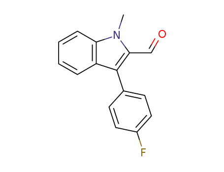 Molecular Structure of 93957-42-7 (2-FORMYL-3-(4-FLUOROPHENYL)-1-N-METHYL INDOLE)