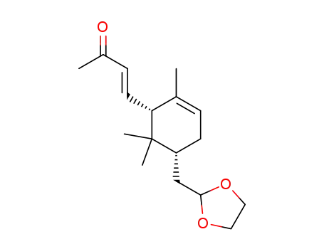 (1'R,5'R)-4-<5'-(1,3-Dioxolan-2-yl)methyl-2',6',6'-trimethylcyclohex-2'-enyl>but-3-en-2-on