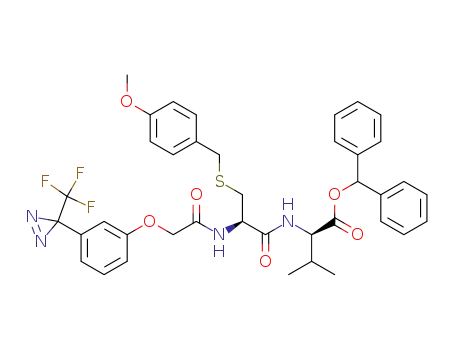 <3-(3-trifluoromethyl-3H-diazirin-3-yl)phenoxy>acetyl-L-(S-p-methoxybenzyl)cysteinyl-D-valine benzhydryl ester