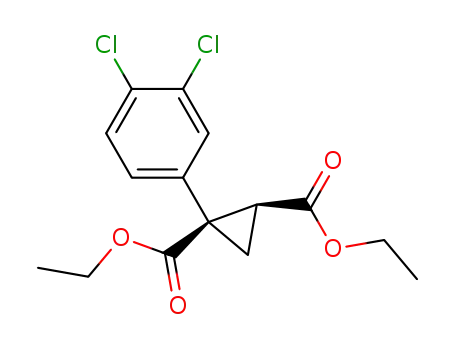 1,2-Cyclopropanedicarboxylic acid, 1-(3,4-dichlorophenyl)-, diethyl
ester, cis-