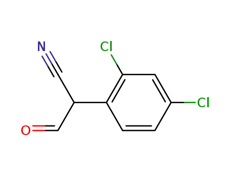 Molecular Structure of 63915-49-1 (2,4-Dichloro-α-formylbenzeneacetonitrile)
