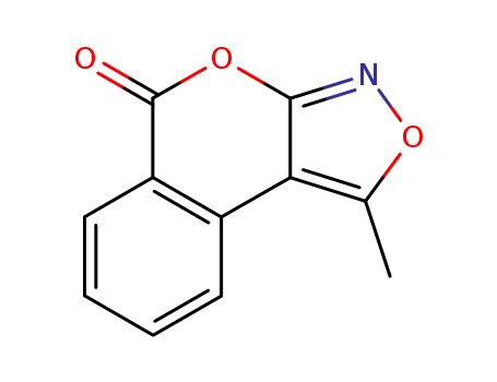Molecular Structure of 81282-08-8 (5H-[2]Benzopyrano[3,4-c]isoxazol-5-one, 1-methyl-)