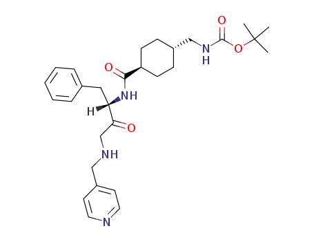 Molecular Structure of 152438-42-1 (Boc-Tra-Phe-isonicotinylaminomethyl ketone)