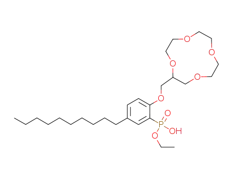 Phosphonic acid,
[5-decyl-2-(1,4,7,10-tetraoxacyclododec-2-ylmethoxy)phenyl]-,
monoethyl ester