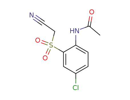 Molecular Structure of 293316-22-0 (Acetamide, N-[4-chloro-2-[(cyanomethyl)sulfonyl]phenyl]-)
